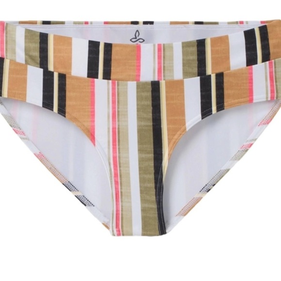 PrAna Bikini Bottom NWT Gilded Soleil Stripe - Picture 2 of 14